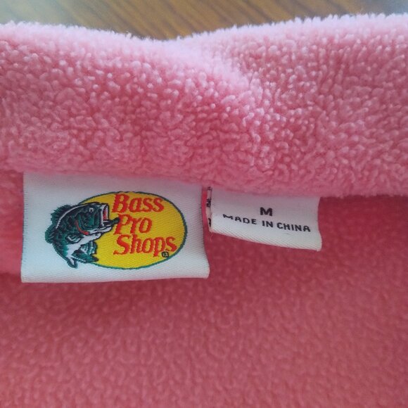 fleece  zipper jacket pink bass pro preowned size medium - Picture 3 of 3